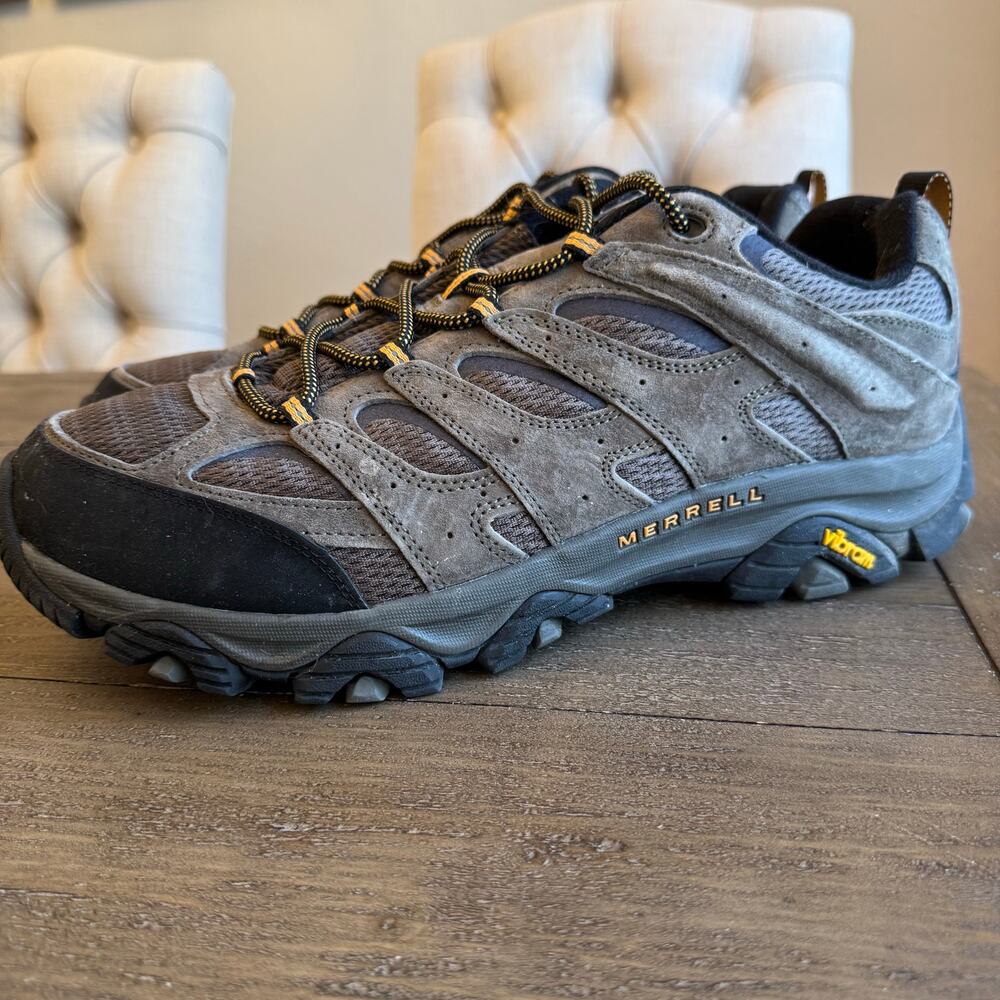 Merrell Hiking Shoes Moab 3 Men's Size 14 EU 49 Walnut Vibram Outdoor Rugged